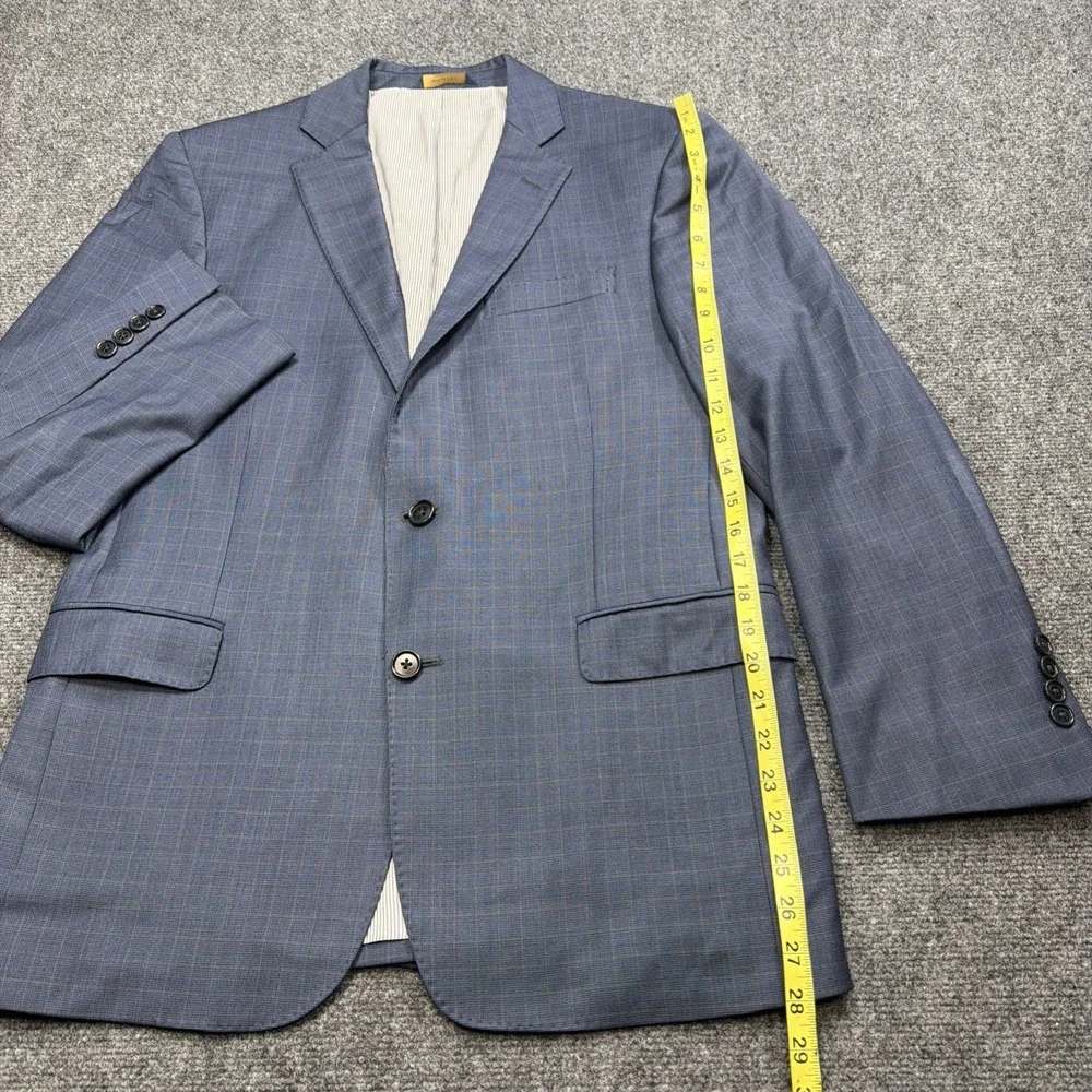 Brooks Brothers Blazer Mens 40S Short Blue Check Patterned Explorer Regent Fit